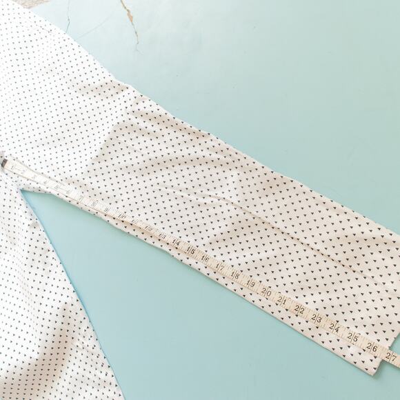 J Crew Campbell Micro Triangle Print White Ankle Pants Size 4 - Picture 7 of 8